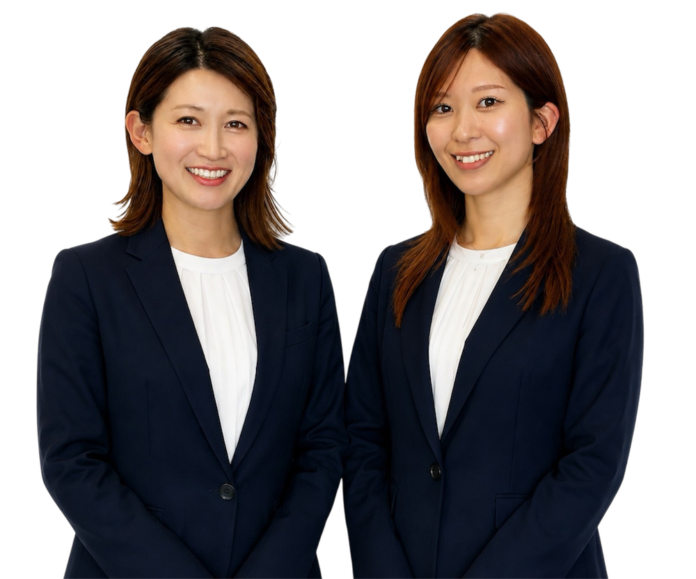 and・end 営業担当 大越めぐみ（左）・熊谷雅（右）